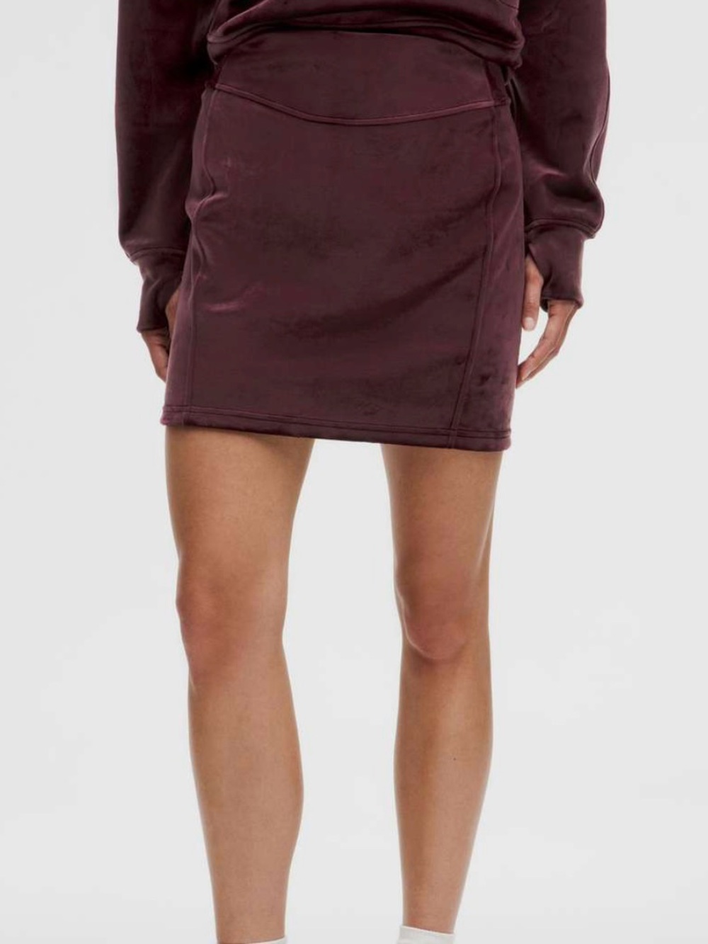NWT Lululemon scuba HR mini skirt velvet women’s XL garnet burgundy skirt maroon